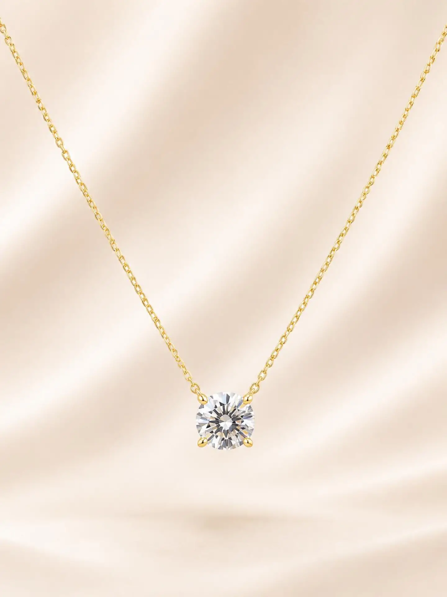 שרשרת ראונד – Round Solitaire Necklace – תמונה 2